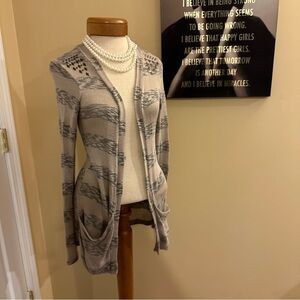 ✨Charlotte Russe studded striped Cardigan Size S